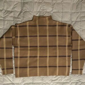 Max Studio geometric design mock turtleneck pullover sweater womens XL. NWOT